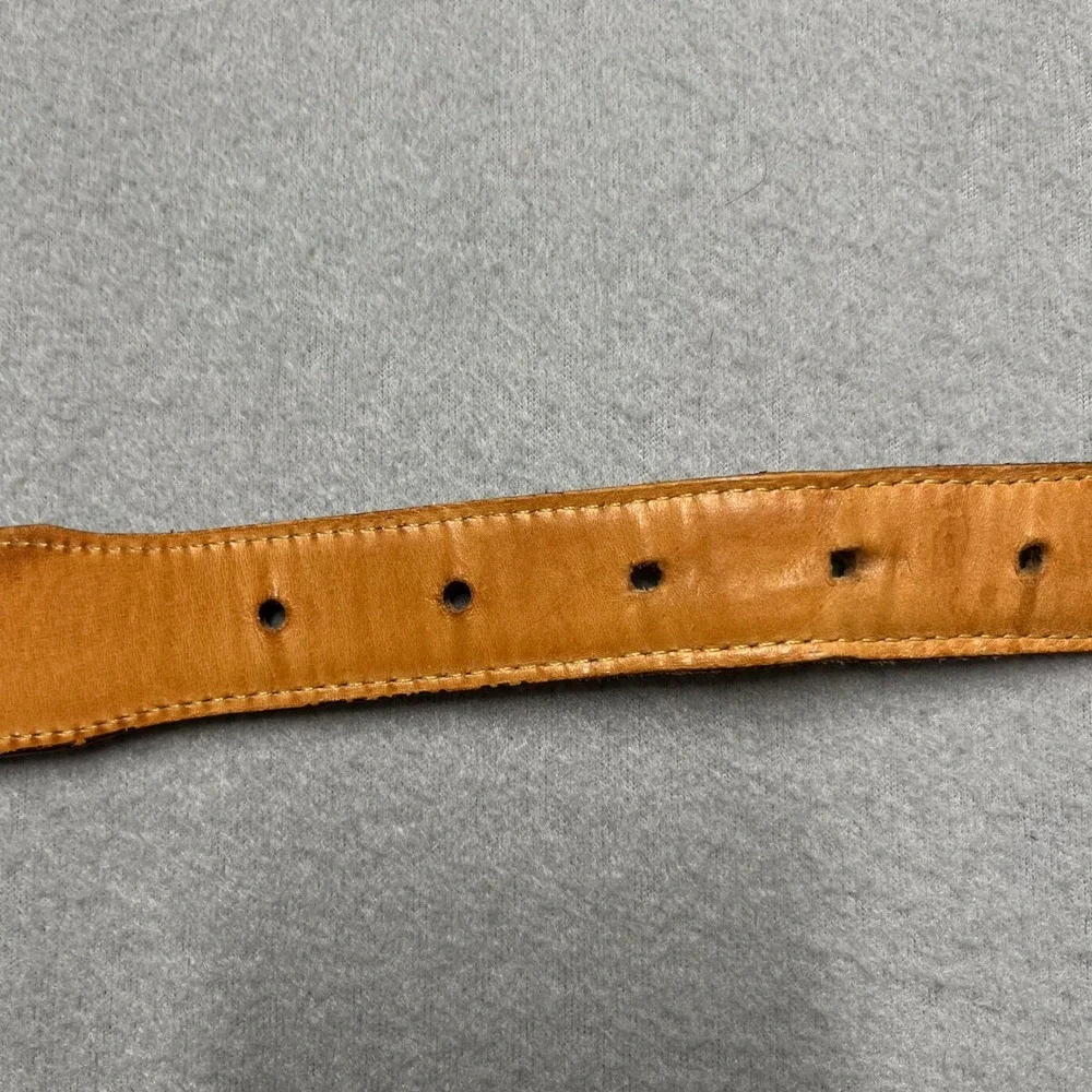 Onyx‎ by Brighton Mens 36 Brown Crocodile Embossed Leather Western Belt 19407